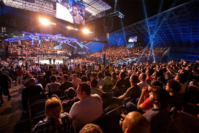 The octagon at UFC 112 at what is now Du Arena in April 2010. The UFC will return to Abu Dhabi on April 11 for a Fight Night event. Photo Courtesy / Ultimate Fighting Championship