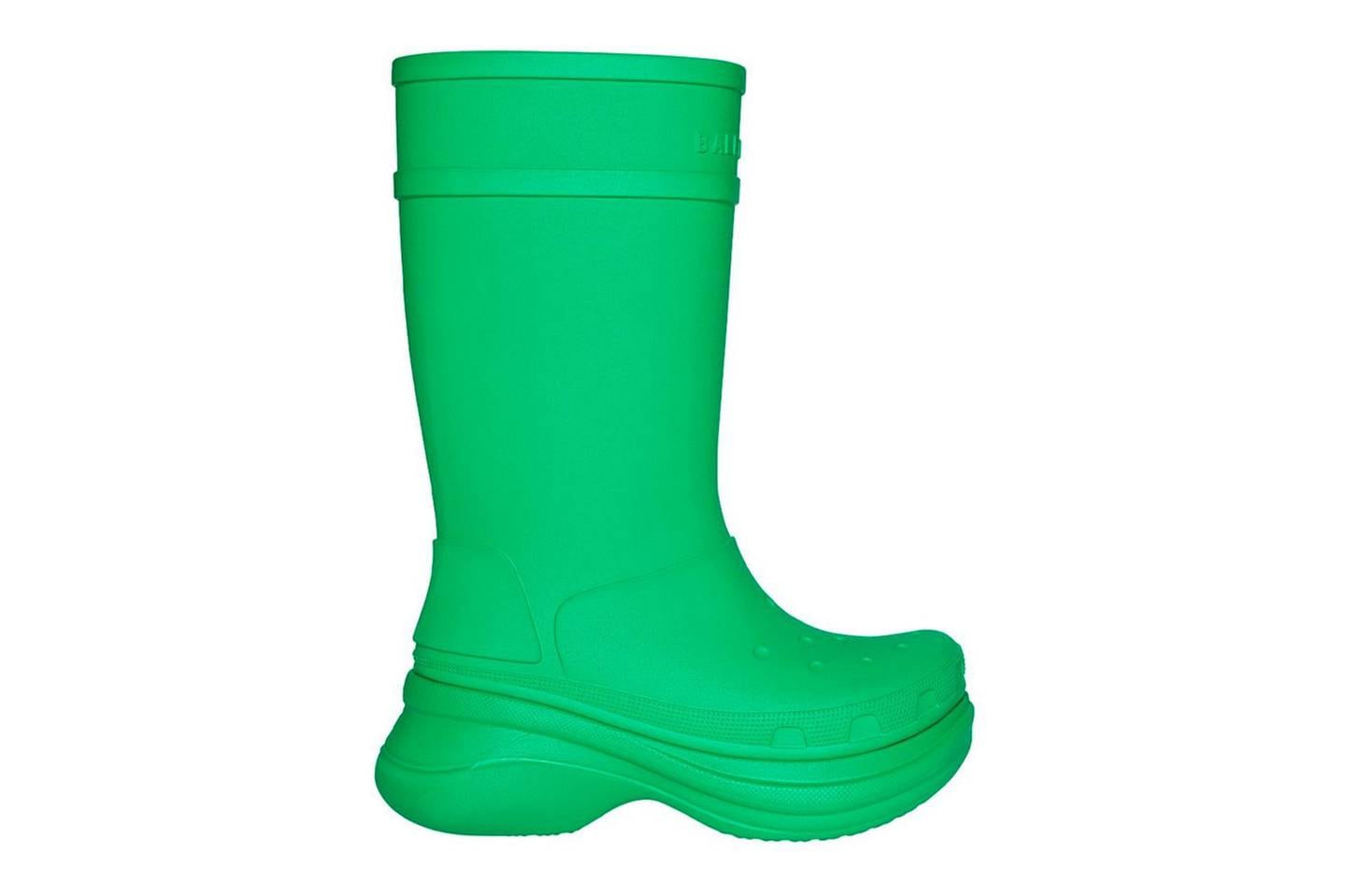 Balenciaga also unveiled a Crocs rain boot. Courtesy Balenciaga