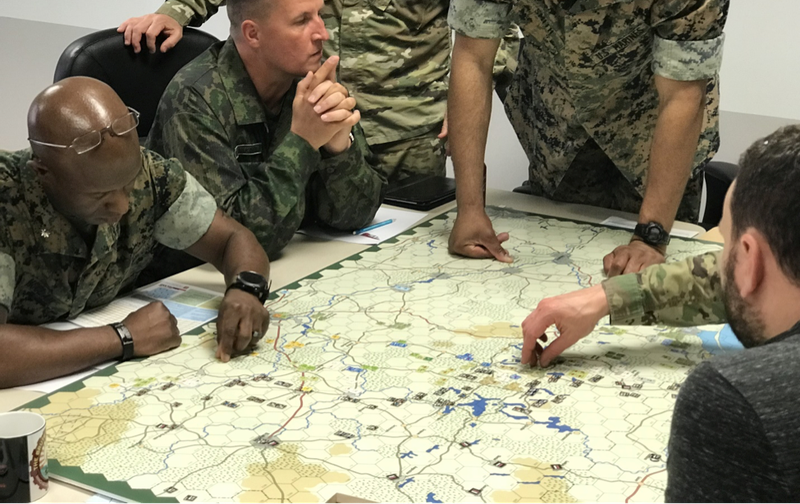 A wargame at the US Marine Corps War College in April 2019. Photo: Public Domain