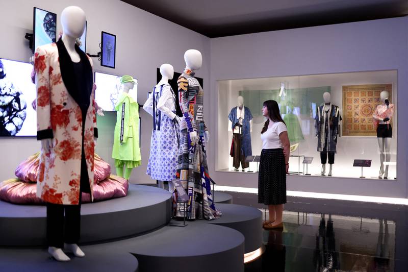 The 'Making K-beauty and Fashion' section of the exhibition. Reuters 