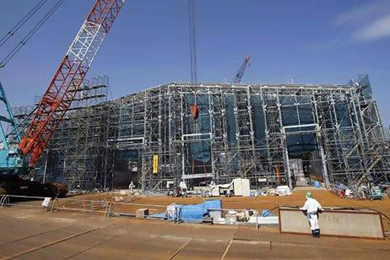 The multi-nuclide removal facility is seen under construction at Tokyo Electric Power Co. (TEPCO)'s tsunami-crippled Fukushima Daiichi nuclear power plant in Fukushima prefecture, March 6, 2013, ahead of the second-year of anniversary of the the March 11, 2011 tsunami and earthquake. REUTERS/Issei Kato (JAPAN - Tags: DISASTER ANNIVERSARY BUSINESS CONSTRUCTION ENERGY) *** Local Caption *** FUK612_JAPAN-FUKUSH_0306_11.JPG