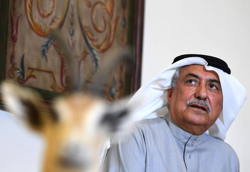 Ibrahim al-Assaf, the new Saudi foreign minister, speaks to AFP at his residence in the Saudi capital Riyadh, on December 28, 2018. Saudi Arabia's King Salman ordered a sweeping government reshuffle yesterday, replacing key security and political figures including the foreign minister, as the kingdom grapples with the international fallout over critic Jamal Khashoggi's murder. / AFP / Ahmed FARWAN
