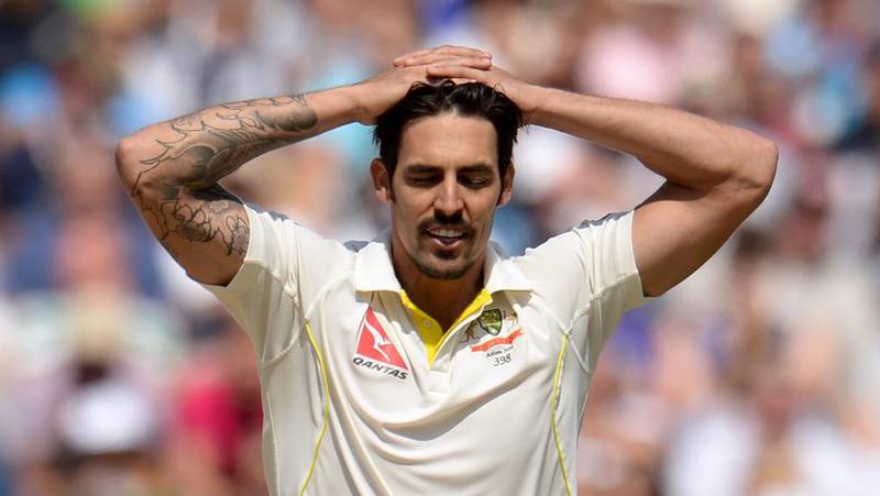Australia's Mitchell Johnson looks dejected during the third Ashes Test at Edgbaston on July 31, 2015. Philip Brown / Reuters