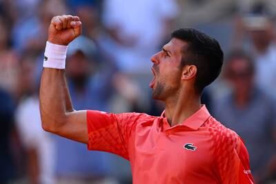 Novak Djokovic beat Karen Khachanov at the French Open. Getty