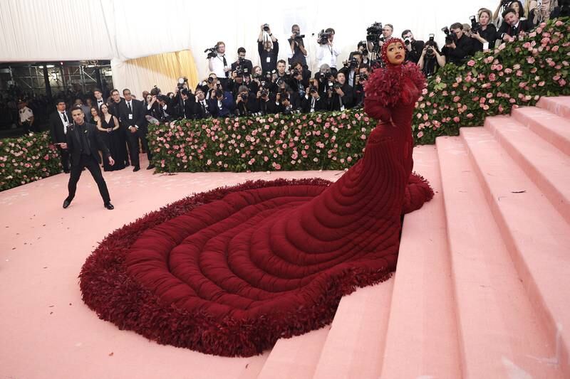 Cardi B arrives on the red carpet for the 2019 Met Gala. EPA