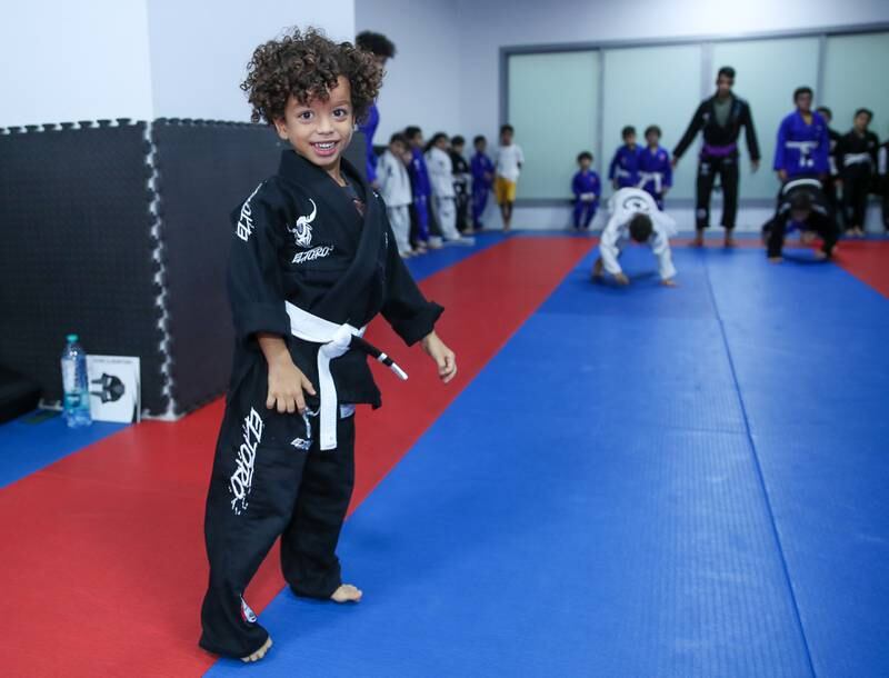 Adel regularly trains and competes in junior Jiu-Jitsu competitions. Victor Besa / The National