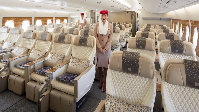 Onboard an Emirates plane. Photo: Emirates