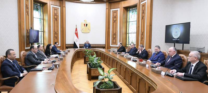Egyptian president Abdel Fattah El Sisi hosts a Russian state delegation in Cairo. Photo: Egyptian presidency
