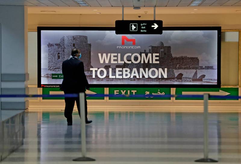 The arrivals' terminal at Beirut international airport is pictured as it re-opens.  AFP