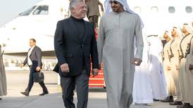 President Sheikh Mohamed welcomes King Abdullah of Jordan to Abu Dhabi