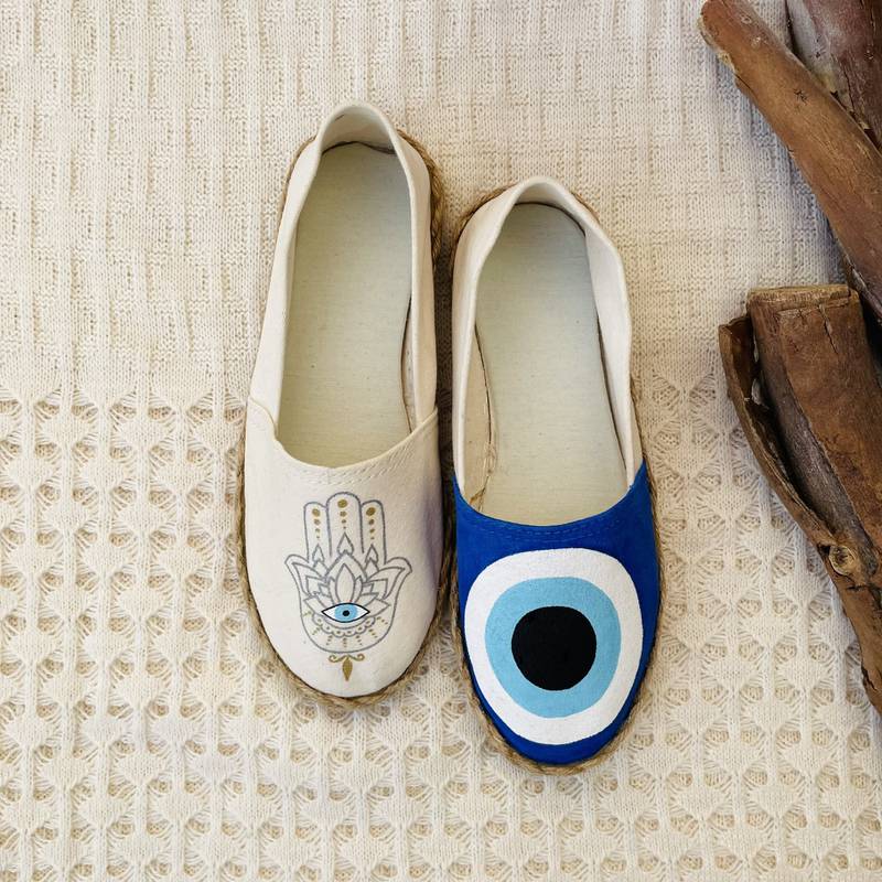 Termeh is known for its  hand-painted Afghan shoes. Photo: Termeh
