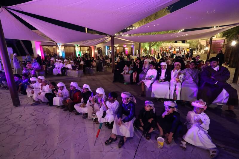 Visitors enjoy a play at Hatta Cultural Nights