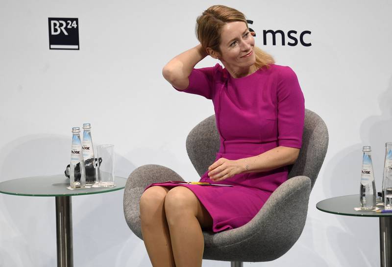 Kaja Kallas, the Estonian Prime Minister, said Europe had to match Russia's commitment to the war effort by supplying Ukraine with more weapons. AFP