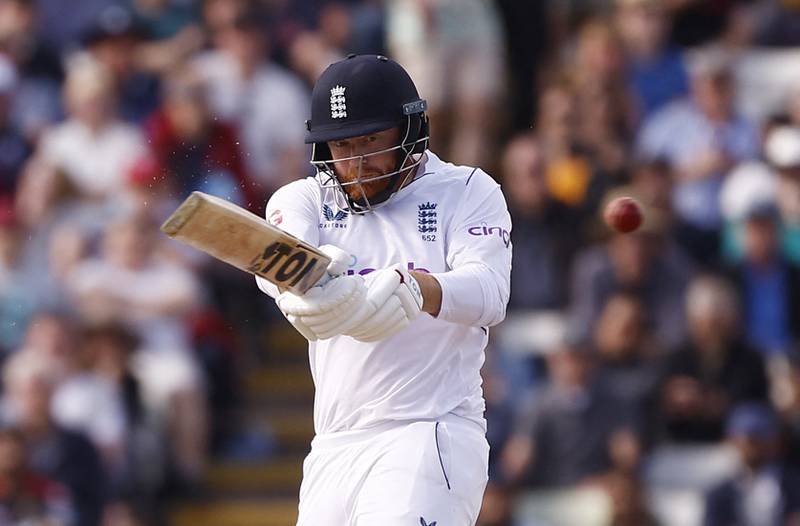 England batter Jonny Bairstow hits out on Day 4 of the fourth Test against India at Edgbaston on Monday, July 4, 2022. Reuters