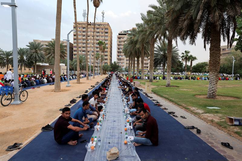Muslims attend an iftar in Riyadh, Saudi Arabia. Reuters