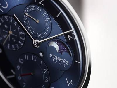 Slim d’Hermès Quantième Perpétuel watch. Courtesy Hermès