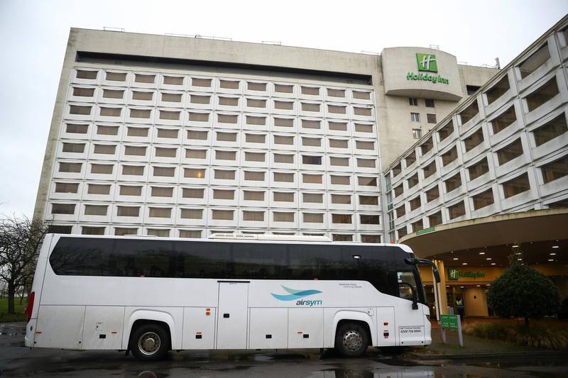 The Holiday Inn, near Heathrow Airport, where some travellers are being placed in quarantine. Reuters