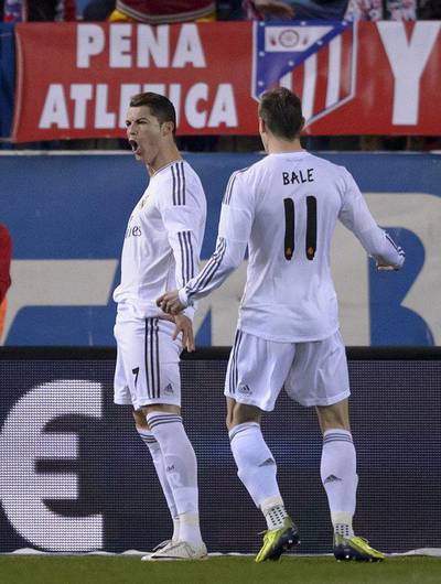 Cristiano Ronaldo and Real Madrid will face either Barcelona or Real Sociedad in the Copa del Rey final. Dani Pozo / AFP

