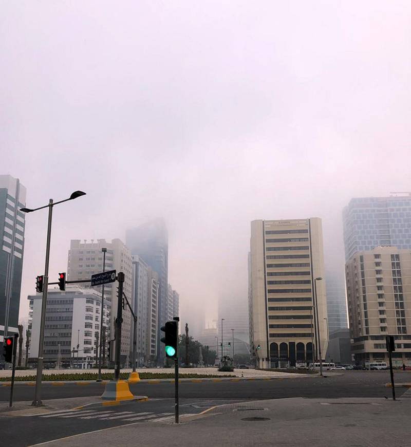 Fog engulfed with high humidity in Abu Dhabi. All photo by Rajesh Korde / The National