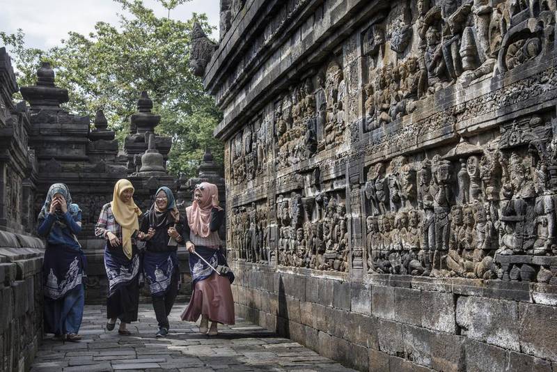 Muslim tourists pictured in Indonesia. Thierry Falis / LightRocket via Getty Images