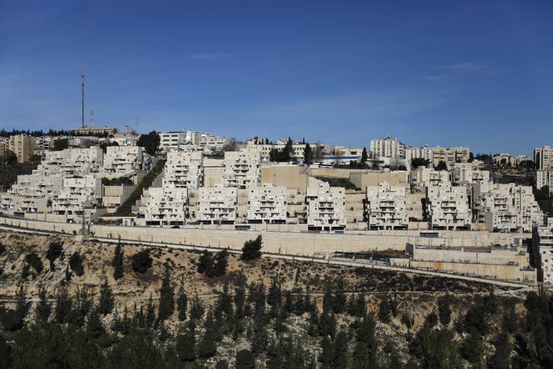 A picture taken on January 27, 2020 shows the Israeli settlement Neve Yaakov, one of Jerusalem's neighbourhoods that falls between east Jerusalem and al-Ram in the occupied West Bank.