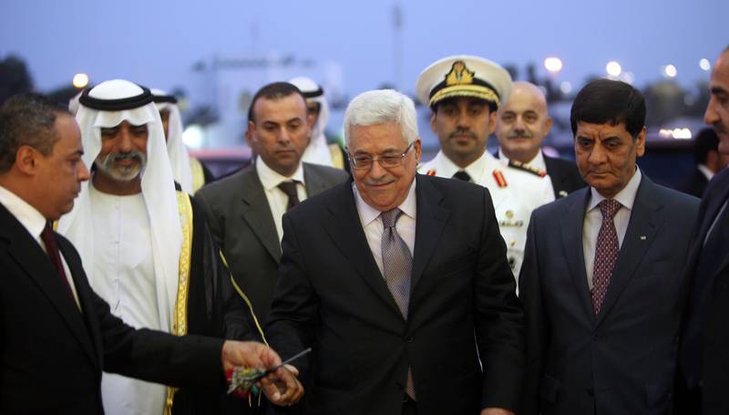 May 2, 2010/ Abu Dhabi / Palestinian President Mahmoud Abbas attends the dedication of the new Palestinian Embassy in Abu Dhabi May 2, 2010. (Sammy Dallal / The National)


