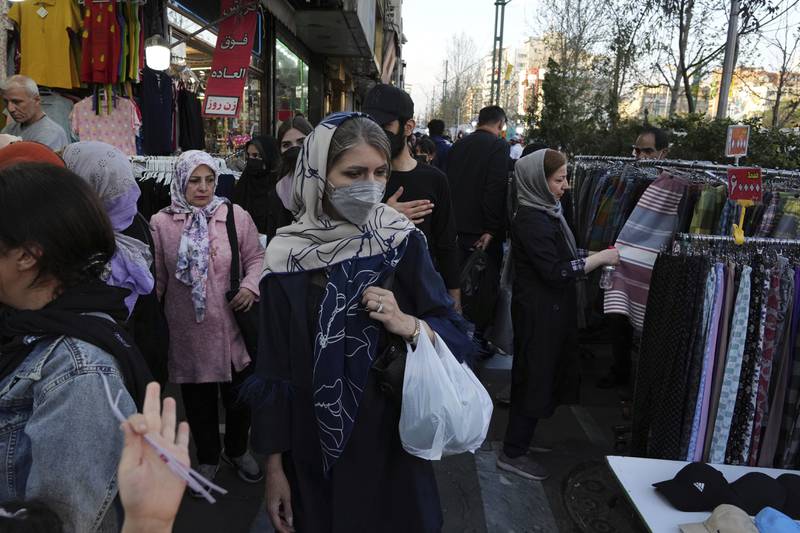 A market in downtown Tehran, ahead of Nowruz. AP