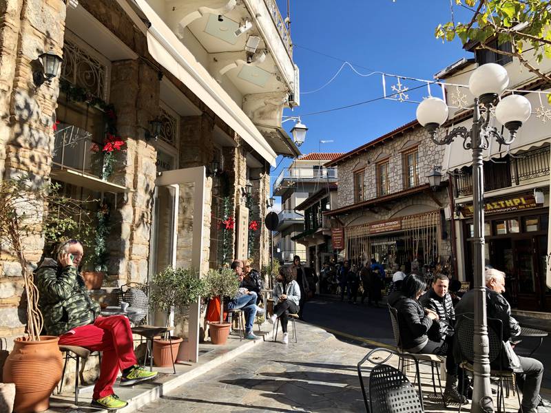 Arachova is home to traditional tavernas and coffee shops, or kafenia. Photo: Declan McVeigh
