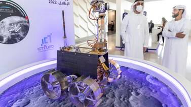 An image that illustrates this article The UAE's Rashid Rover is part of a new, global moon mission 
