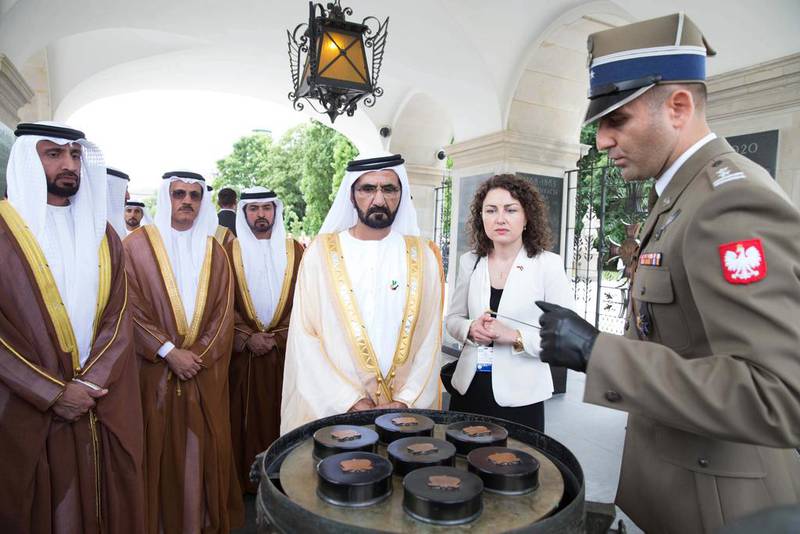 Sheikh Mohammed bin Rashid visited Poland to strengthen relations between the UAE and Warsaw in the wake of the country’s recent presidential election. Wam