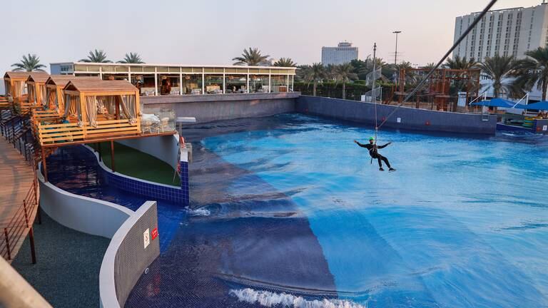An image that illustrates this article West Bay Abu Dhabi turns adventure destination with new wave pool, lazy river and zipline
