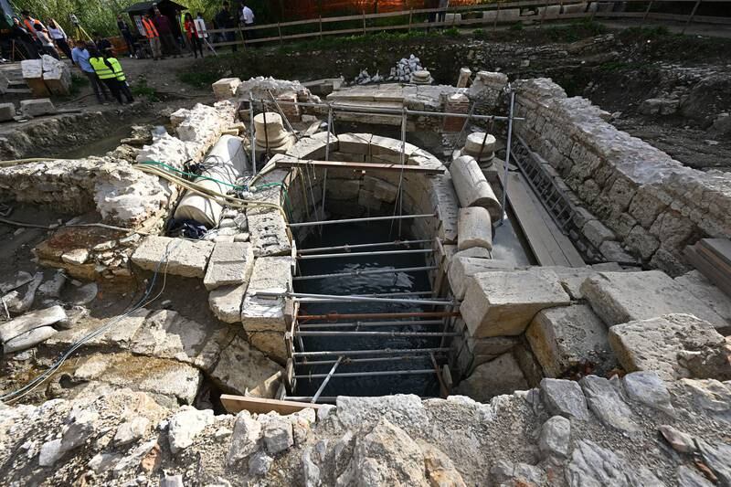 The discovery in the baths of the San Casciano dei Bagni archaeological dig is now considered one of the most significant ever in the Mediterranean. EPA