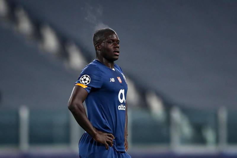 TURIN, ITALY - MARCH 09: Malang Sarr of FC Porto lets off some steam during the UEFA Champions League Round of 16 match between Juventus and FC Porto at Juventus Arena on March 09, 2021 in Turin, Italy. (Photo by Jonathan Moscrop/Getty Images)