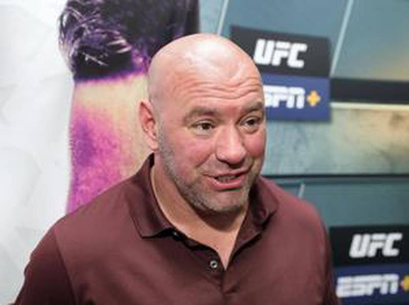 Dana White was full of praise for Mounir Lazzez, the Dubai resident who secured a win on his UFC debut at Fight Night 1 on Thursday. Chris Whiteoak/The National