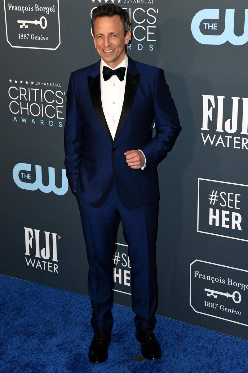 Seth Meyers arrives at the 25th annual Critics' Choice Awards on Sunday, January 12, 2020. EPA