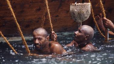 An image that illustrates this article Old images recall the golden age of Abu Dhabi pearl diving