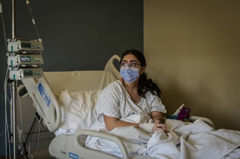 Fourteen-year-old acute leukemia patient Galina Aazan.