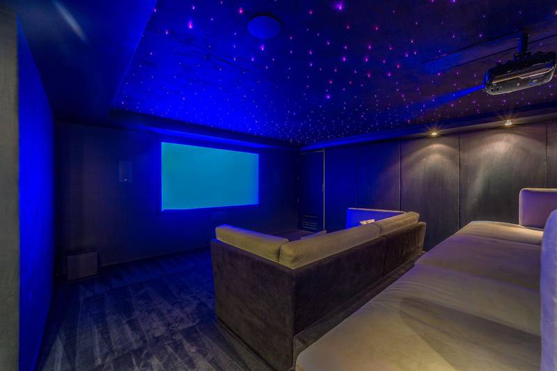 The cinema comes with a starry ceiling.