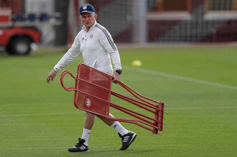 Bayern Munich coach Jupp Heynckes attends a training session. Matthias Schrader / AP Photo