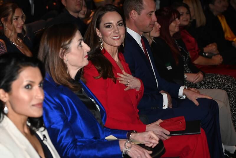 Britain's Prince William and wife Kate attend the pre-campaign launch event for Shaping Us, hosted by the Royal Foundation Centre for Early Childhood, on January 30 in London. Getty