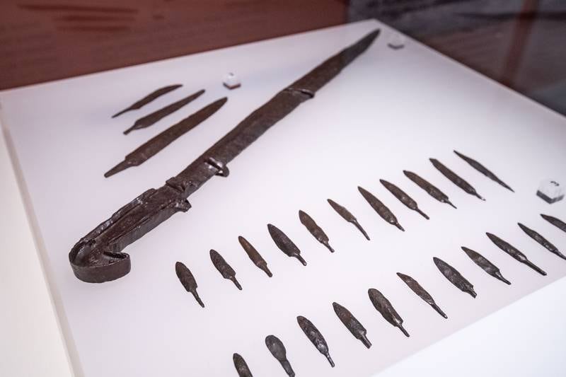 A Warrior's Last Stand; weapons discovered in a burial site from the late Iron Age, including and iron dagger and sword and iron arrowheads