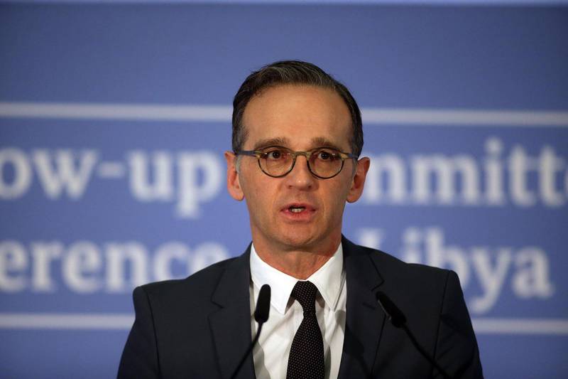 MUNICH, GERMANY - FEBRUARY 16: Heiko Maas, federal minister of foreign affairs of Germany addresses the media after the Libya conference taking place during the Munich Security Conference (MSC) on February 16, 2020 in Munich, Germany. The conference follows the Berlin Libya conference in January that brought international leaders together to agree on measures towards peace in war-torn Libya. (Photo by Johannes Simon/Getty Images)