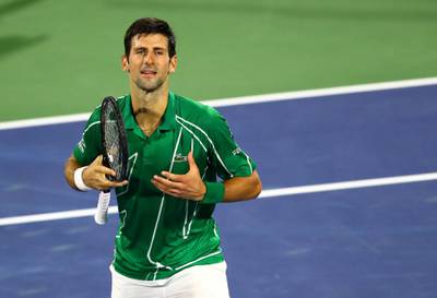 Novak Djokovic extended his season record to 18-0 with his win in the 2020 Dubai Duty Free Tennis Championships. Reuters