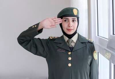 First Lt Al Dhaheri said the military path was always on her radar, but she wanted to enter the forces with a specialisation. Khushnum Bhandari / The National