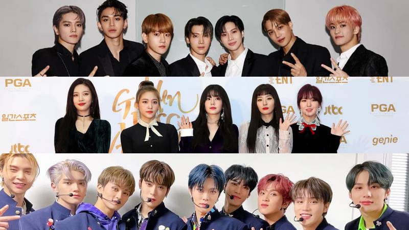 From top: Super M, Red Velvet and NCT 127 will perform online as part of SM Entertainment's free K-pop concert   