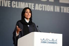 Razan Al Mubarak, UN Climate Change High-Level Champion for Cop28. Pawan Singh / The National