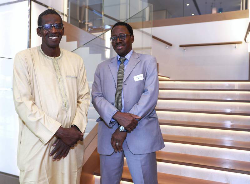 Dubai, U.A.E., October 23, 2018.   (L-R) Papa Mawade Wade from Senegal and Karounga Keita from Mali.Victor Besa / The NationalSection:  NAReporter:  Anna Zacharias