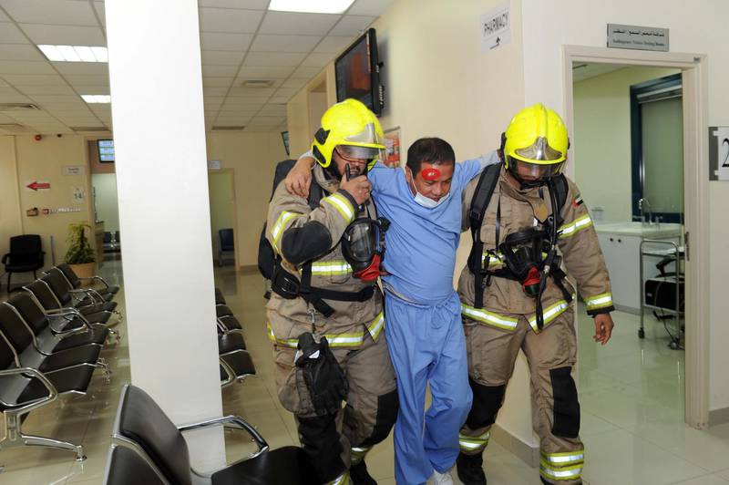 May 28, 2014- The public health and safety department at Dubai Municipality in collaboration with Dubai Police, Civil Defence and Dubai Ambulance Service,  has conducted an evacuation mock drill at the Dubai Municipality Clinic in Deira near Union metro station. 
Courtesy Government of Dubai