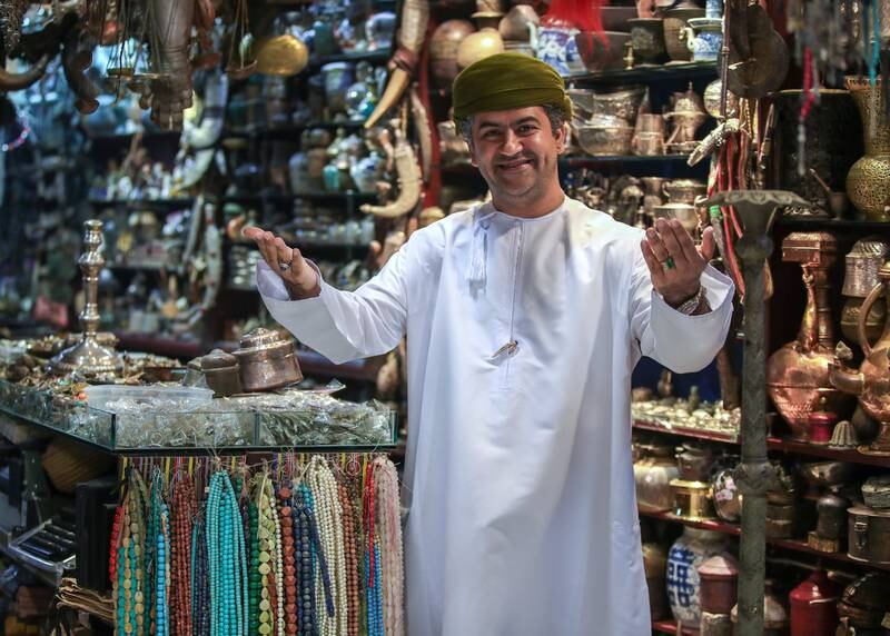 Jamal Muhammad Ali Al Balooshi, shopowner at Mutrah Souq.