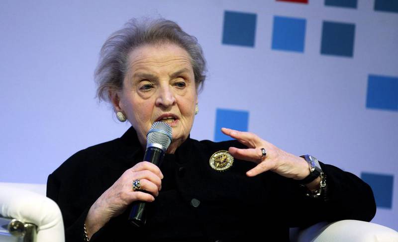 Former United States Secretary of State and winner of the Presidential Medal of Freedom Madeleine Albright will be honoured as a Culture Summit winner. Zoubeir Souissi / Reuters 